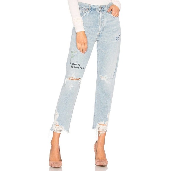 Citizens Of Humanity Denim - Citizens of Humanity - Liya High Rise Classic Fit Embroidered - Size 28 - New